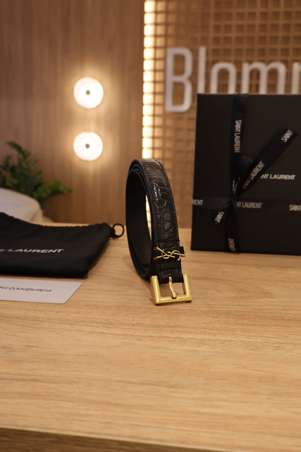Cinto YSL - 2cm - croco
