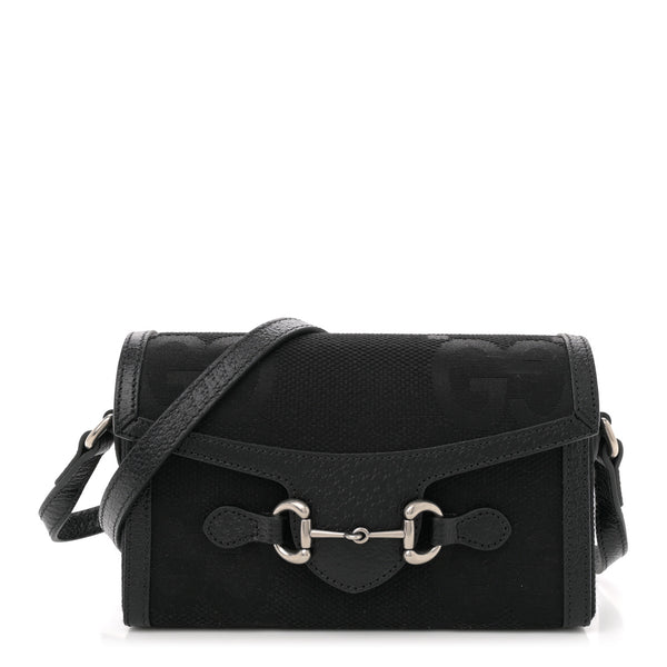 Bolsa Gucci Monogram Jumbo GG Textured Dollar Calfskin