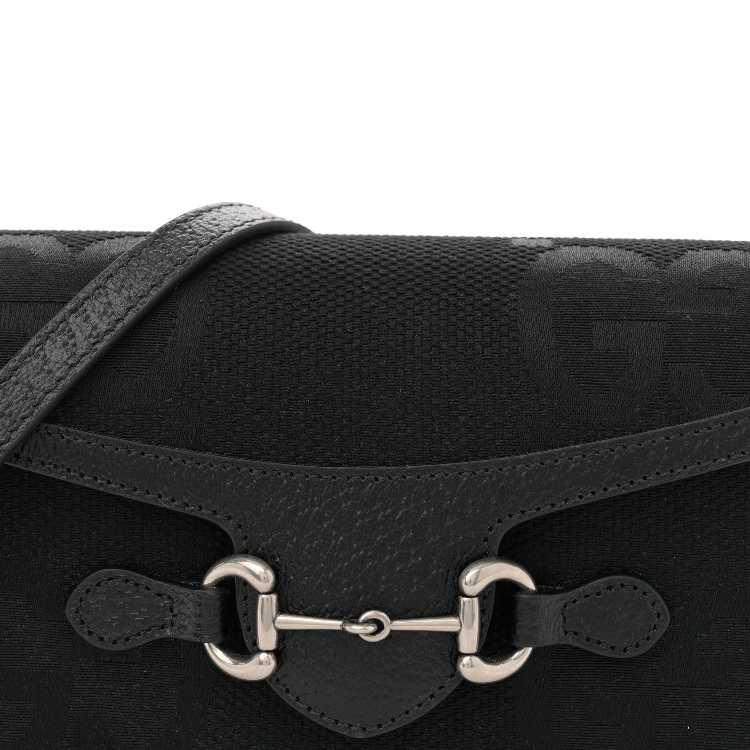 Bolsa Gucci Monogram Jumbo GG Textured Dollar Calfskin